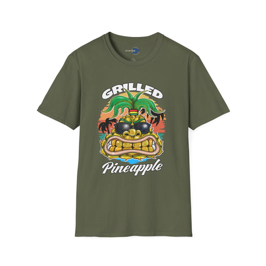 Grilled Pineapple T-Shirt – Retro Tropical BBQ Tee