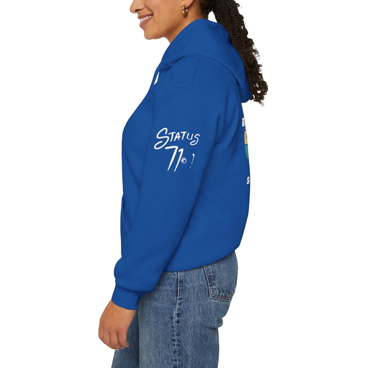 Funny 'Gym Bunny' Hoodie — Bunny Biceps & Carrot Bronzer Design