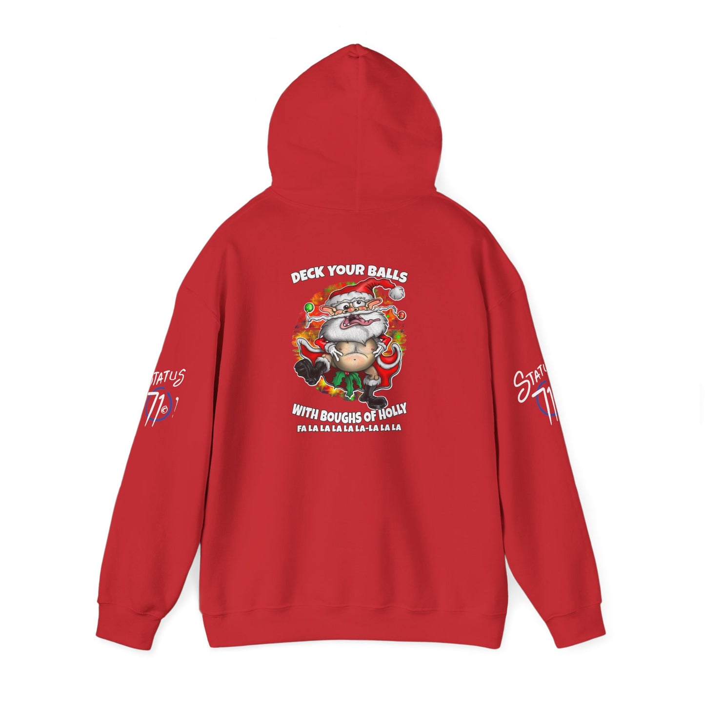 Christmas Crazy Santa Hoodie — “Deck Your Balls” Funny Holiday Pullover