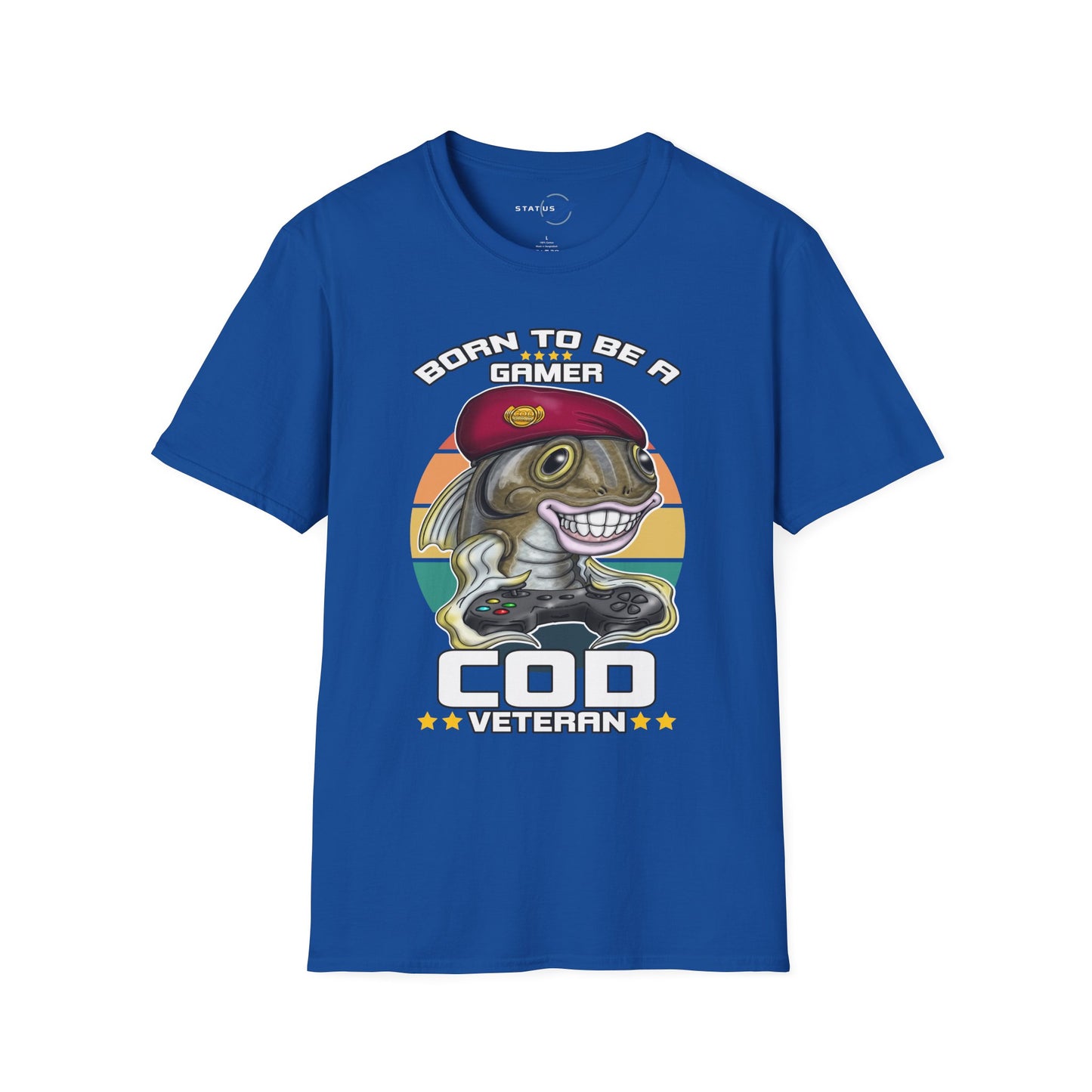 COD Veteran Gamer T-Shirt — "Born to Be a Gamer" Funny Fish Controller Tee