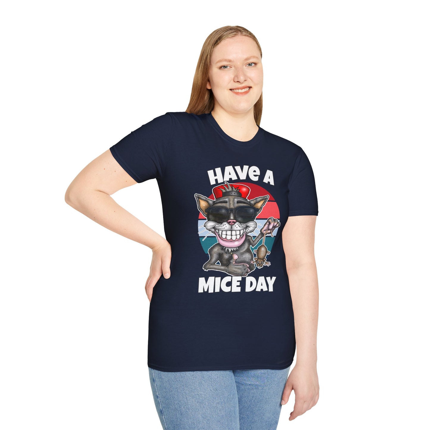 Have a Mice Day Cat Graphic T-Shirt