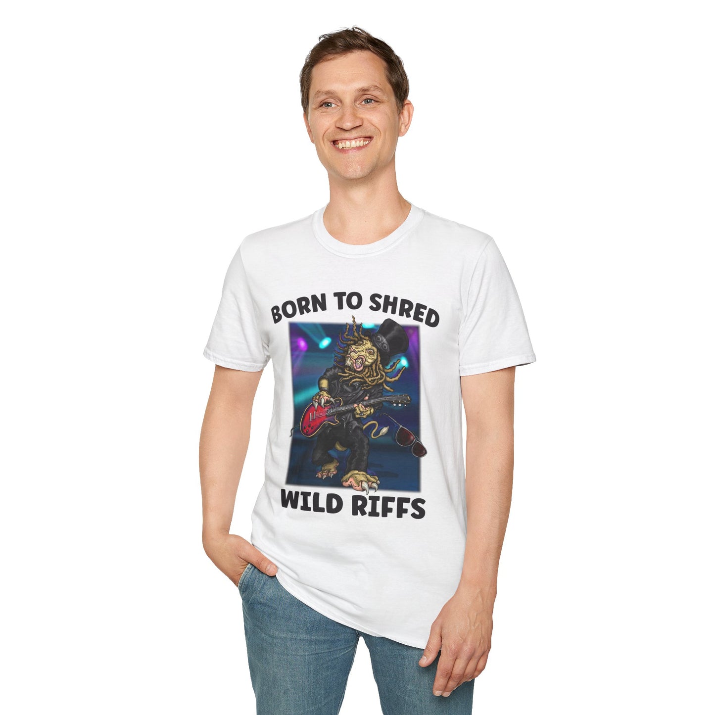 Born to Shred Guitar T-Shirt — Wild Riffs Rock Tee