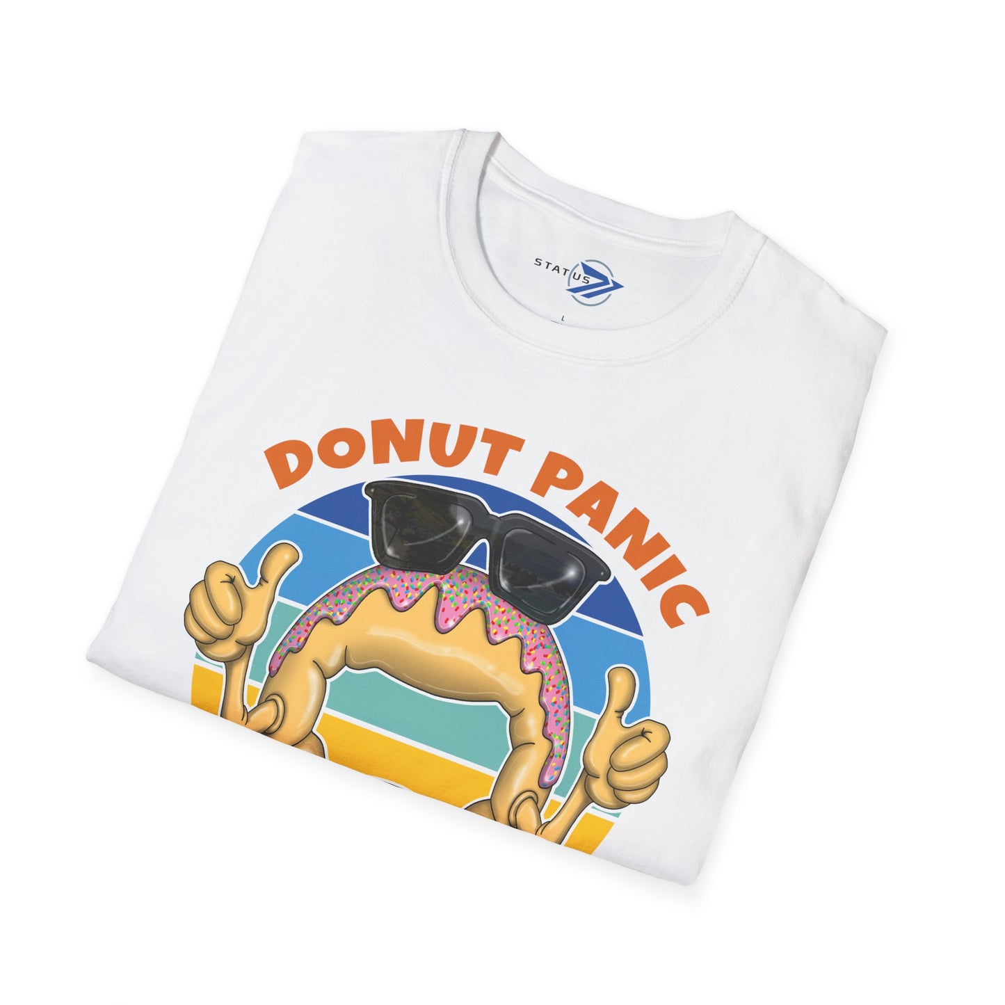 Donut Panic T-Shirt — "Just Go With The Dough" Funny Bakery Graphic Tee