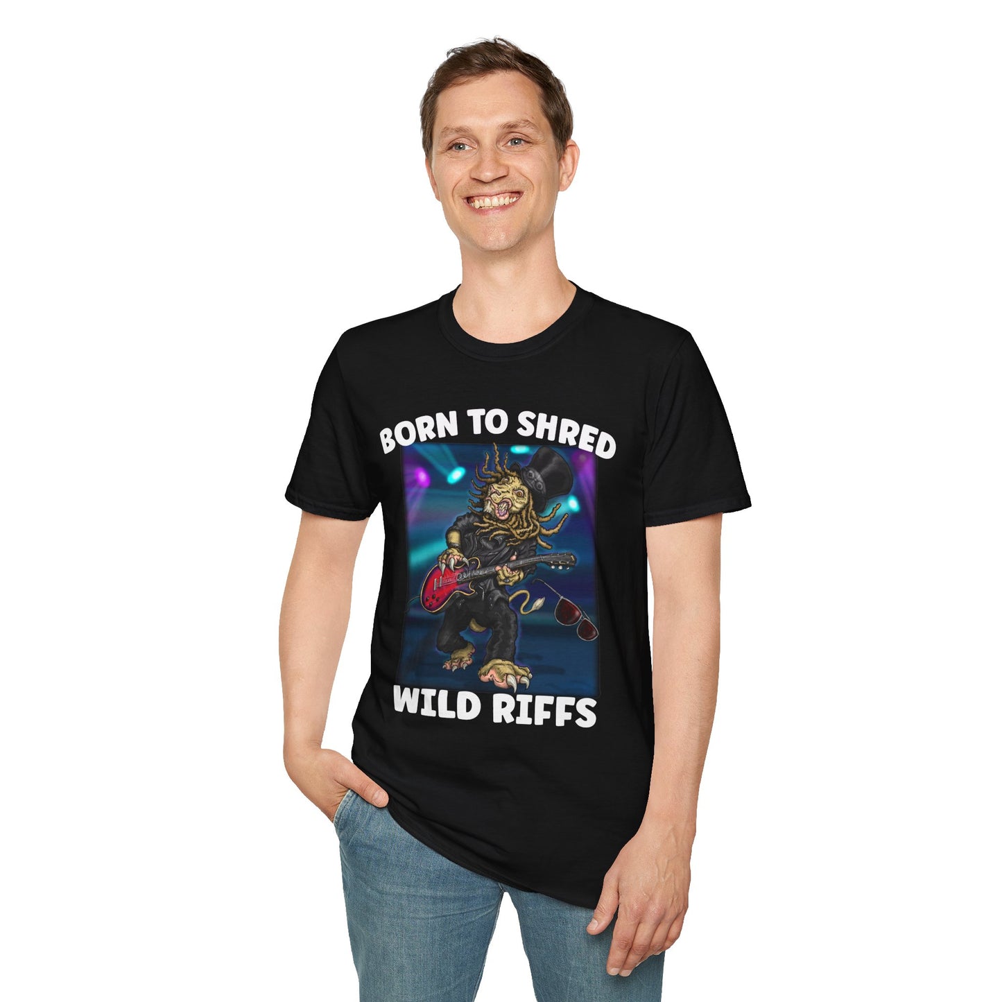Born to Shred Guitar T-Shirt — Wild Riffs Rock Tee