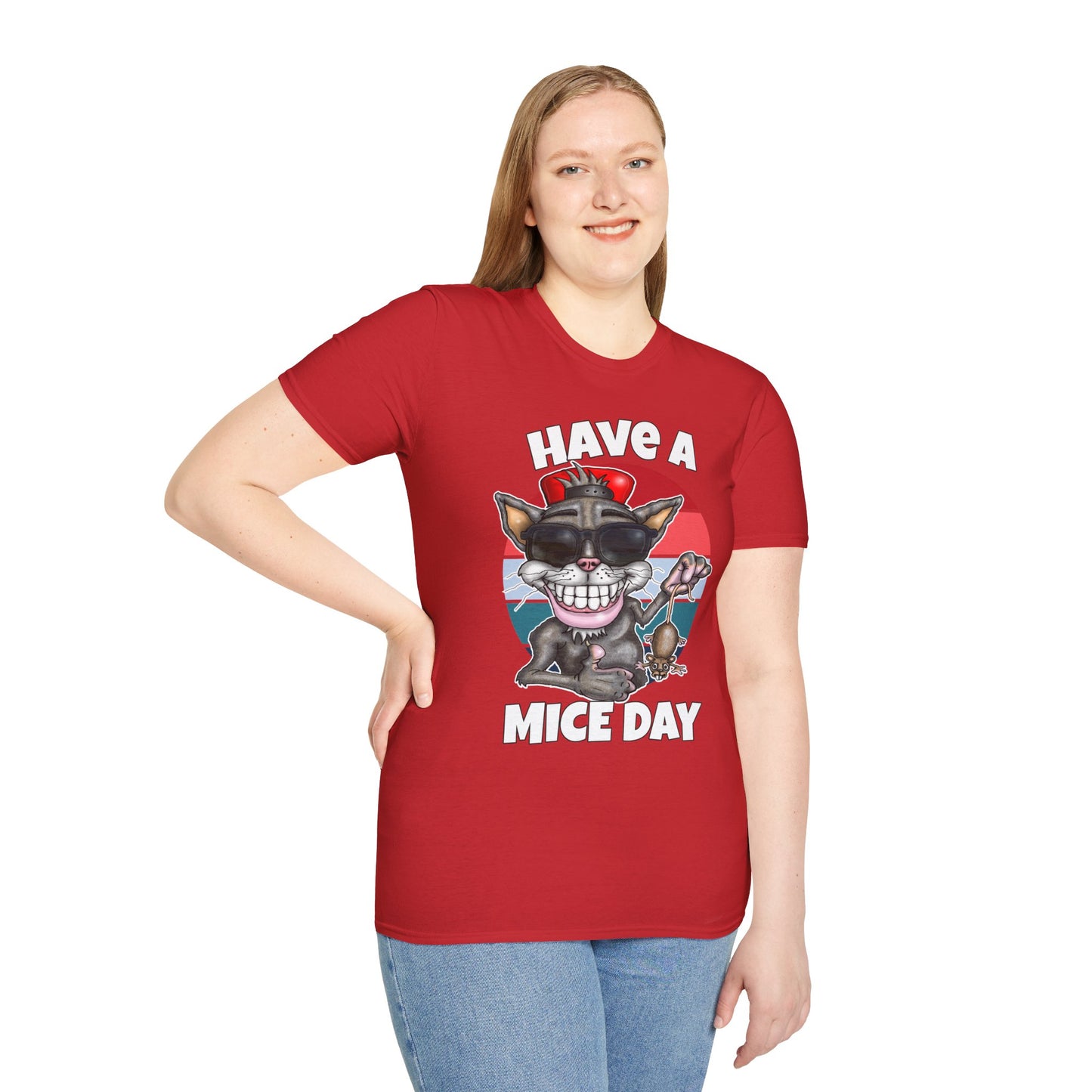 Have a Mice Day Cat Graphic T-Shirt