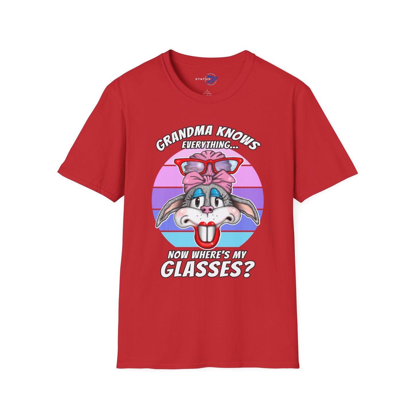 Grandma Knows Everything T-Shirt — Cute Bunny 'Now Where's My Glasses?' Gift