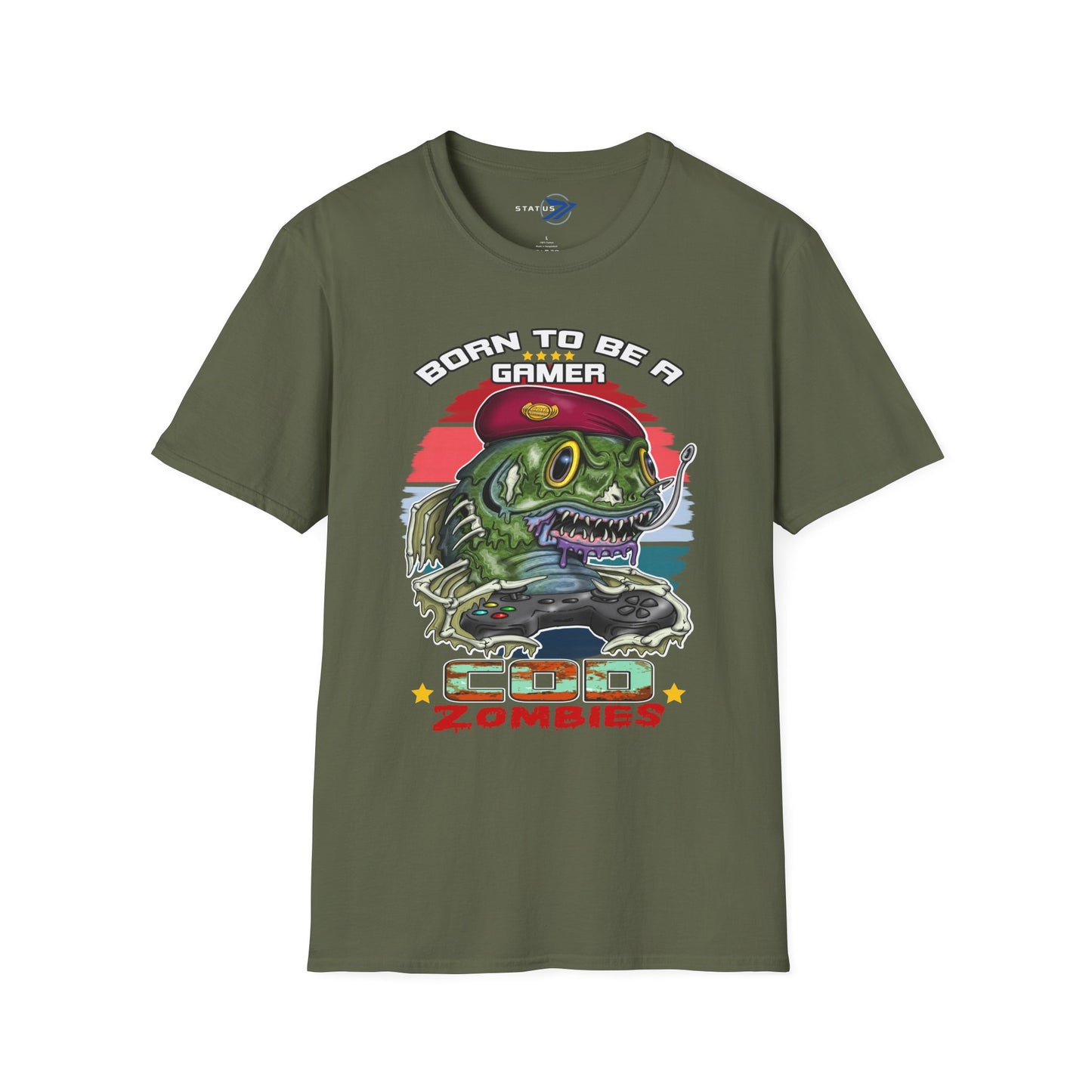 Gamer Zombie T-Shirt — "Born to Be a Gamer" Retro Video Game Tee