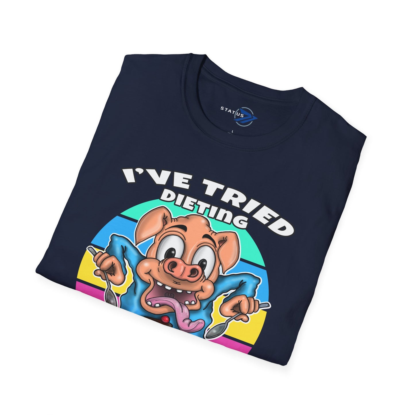 T-Shirt — "I've Tried Dieting But I'm Just a Desserter" Funny Pig Dessert Graphic Tee