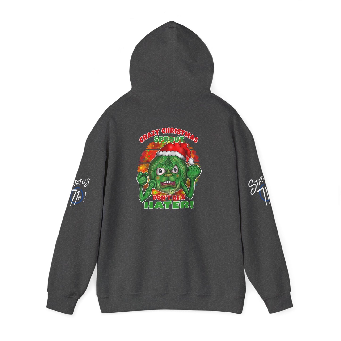 Christmas Crazy Sprout Hoodie — “Don't Be A Hater” Funny Holiday Pullover