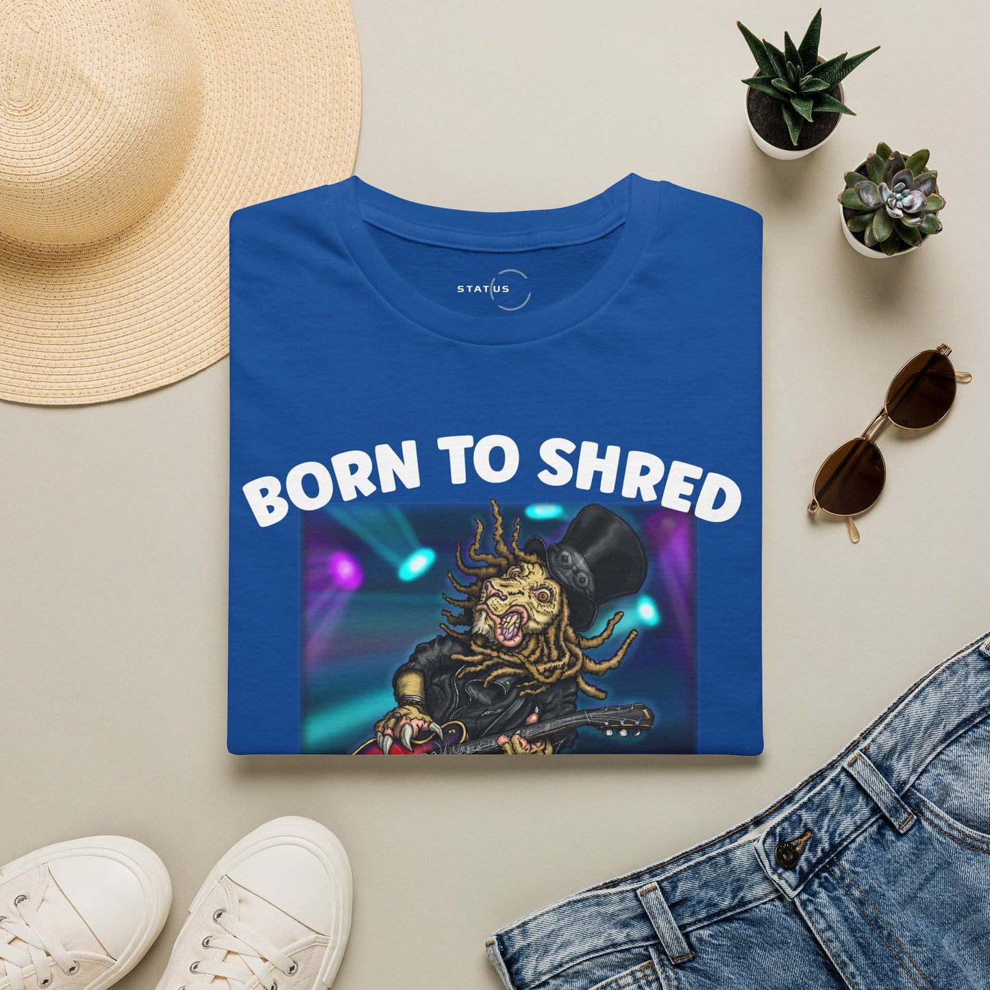 Born to Shred Guitar T-Shirt — Wild Riffs Rock Tee