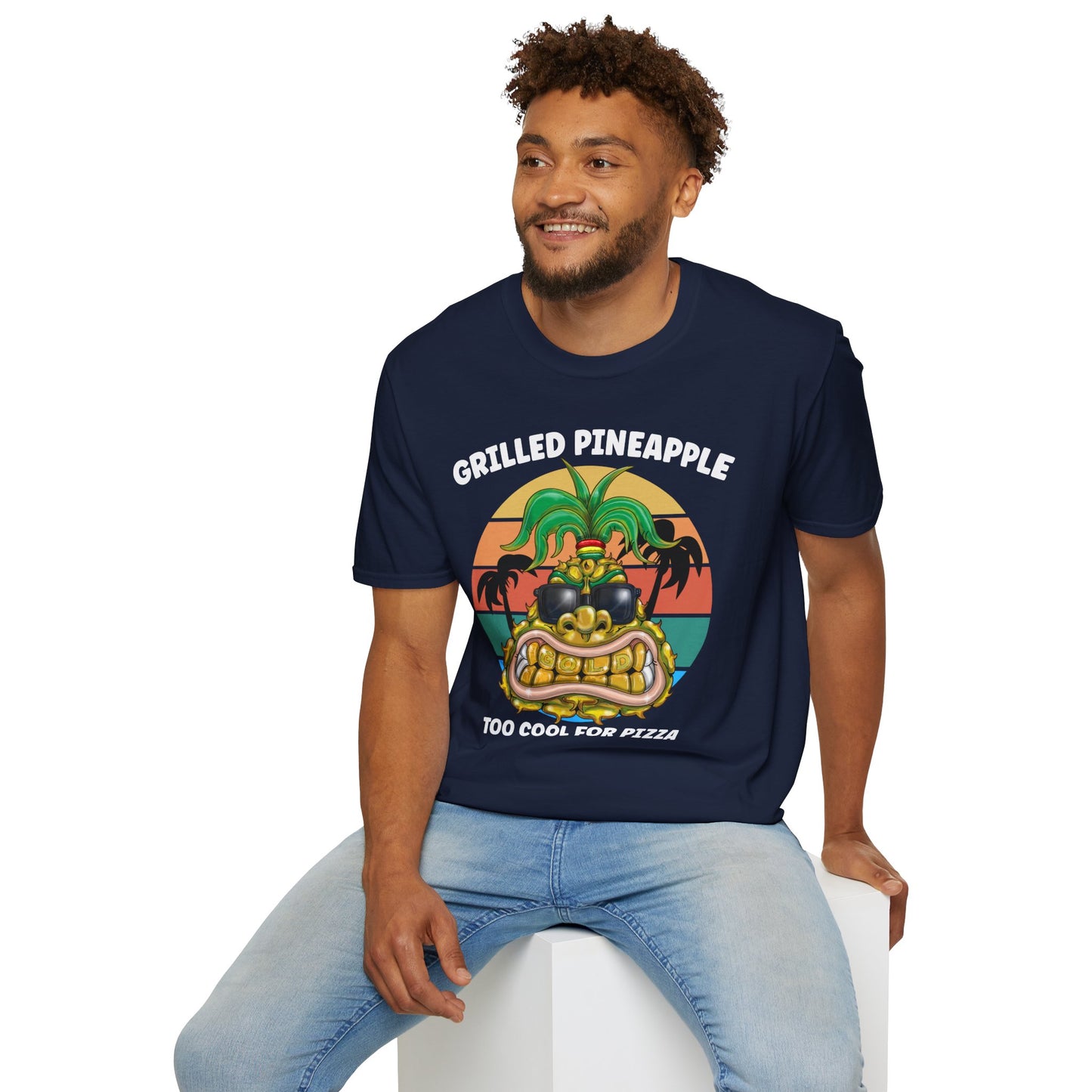 Grilled Pineapple T-Shirt — Retro Tropical Pizza Vibes