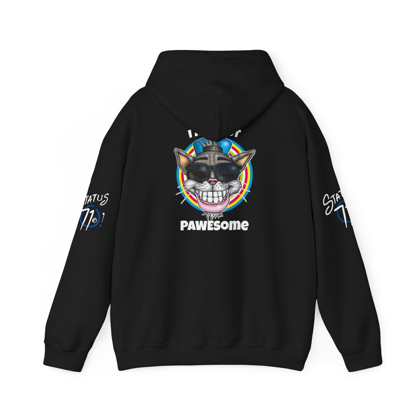 Funny 'I Am Just Pawesome' Cat Hoodie