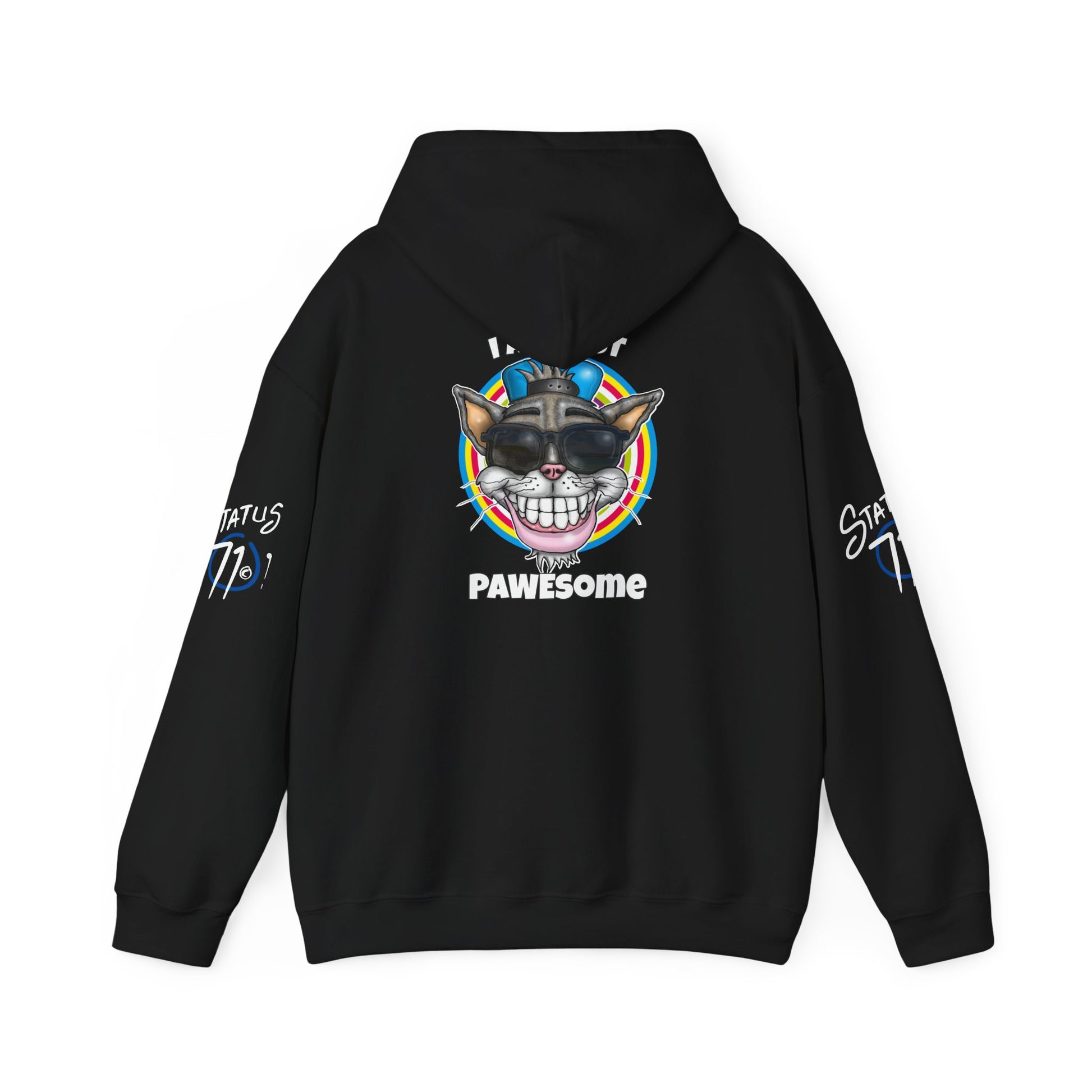 Funny 'I Am Just Pawesome' Cat Hoodie
