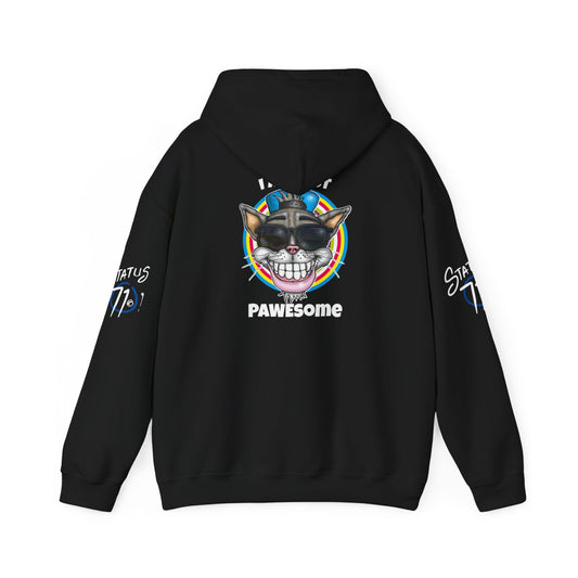 Funny 'I Am Just Pawesome' Cat Hoodie