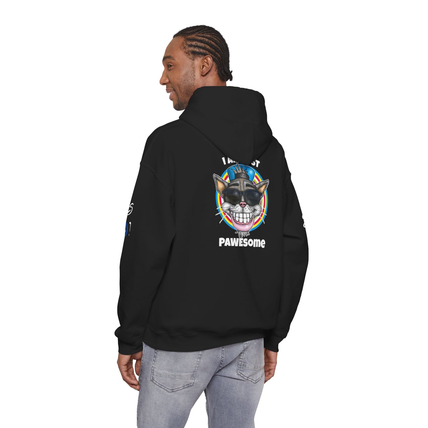 Funny 'I Am Just Pawesome' Cat Hoodie