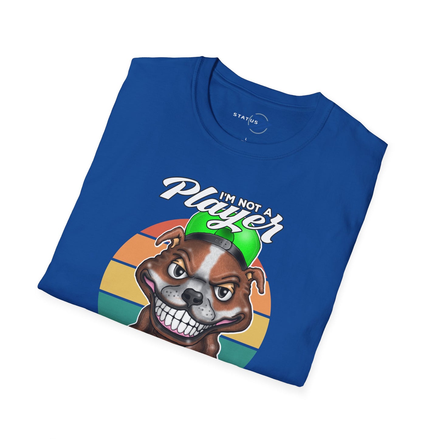 I'm Not A Player I'm A Slayer T-Shirt — Gamer Retro Pit Bull Graphic Tee