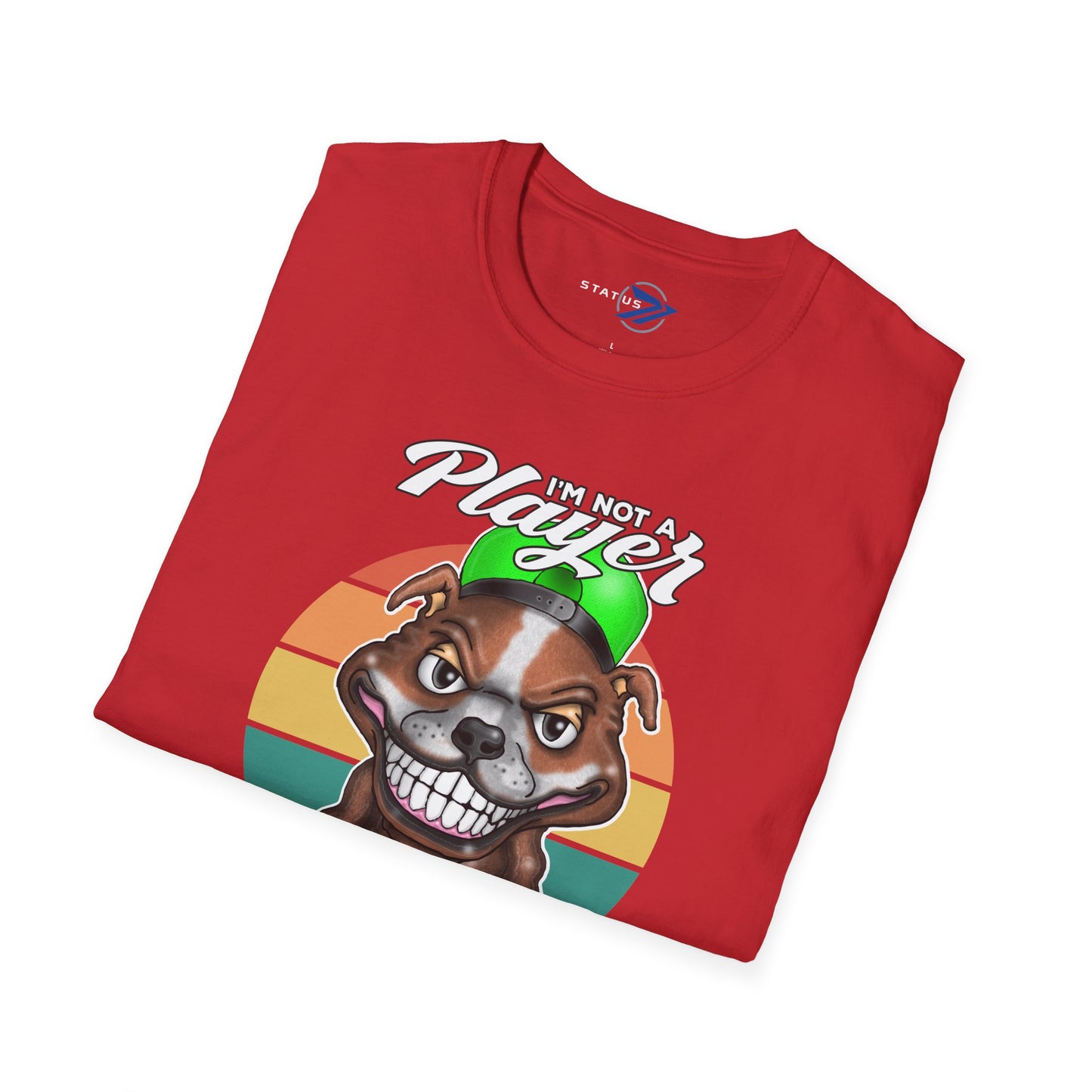 I'm Not A Player I'm A Slayer T-Shirt — Gamer Retro Pit Bull Graphic Tee