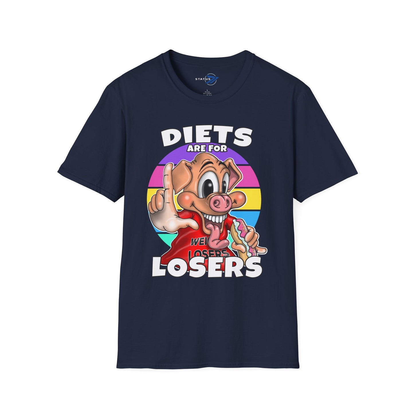 Diets Are For Losers Pig Graphic T-Shirt
