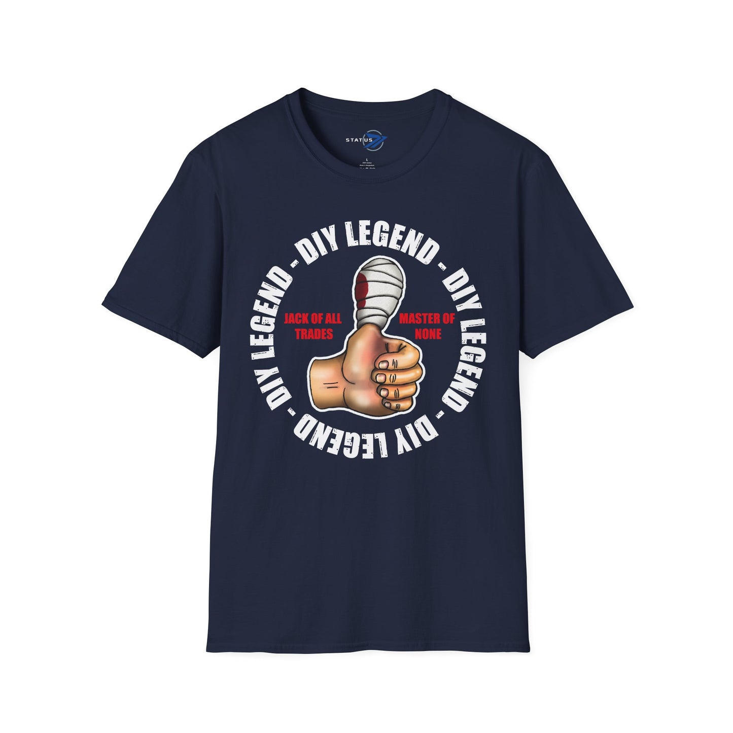 DIY Legend T-Shirt — "Jack of All Trades, Master of None" Thumb-Up Graphic