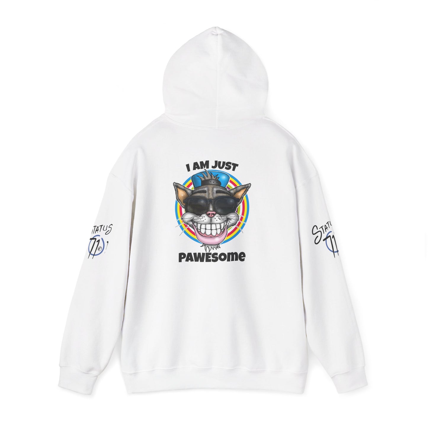 Funny 'I Am Just Pawesome' Cat Hoodie