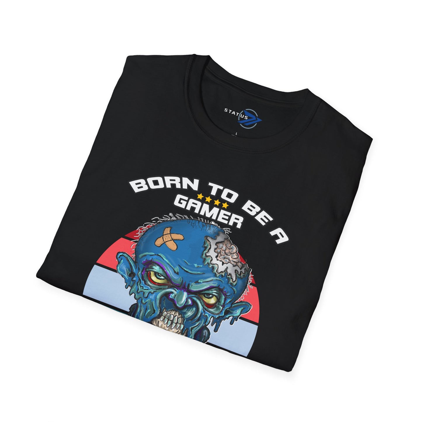 Zombie Gamer T-Shirt — "Born to Be a Gamer" Retro Horror Tee