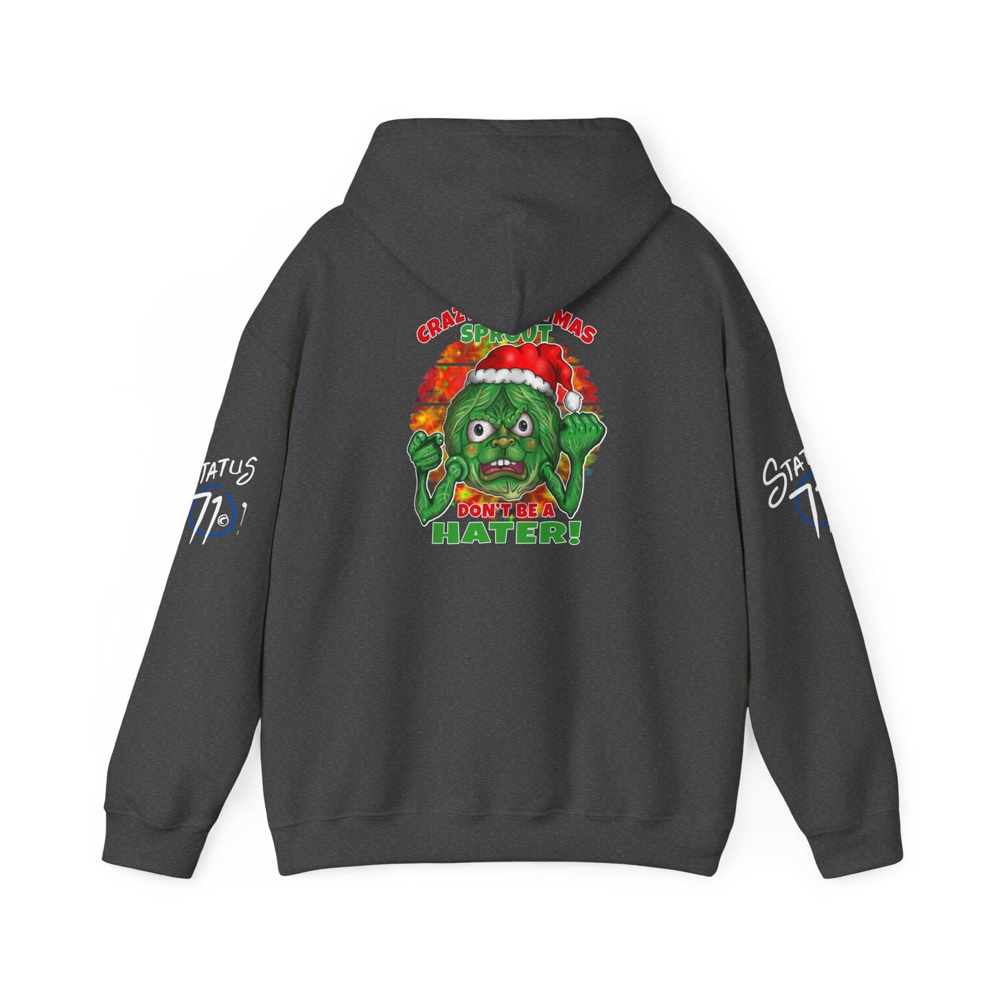 Christmas Crazy Sprout Hoodie — “Don't Be A Hater” Funny Holiday Pullover
