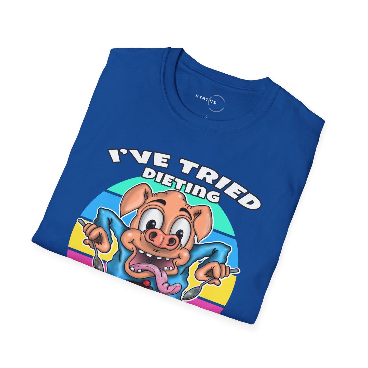 T-Shirt — "I've Tried Dieting But I'm Just a Desserter" Funny Pig Dessert Graphic Tee