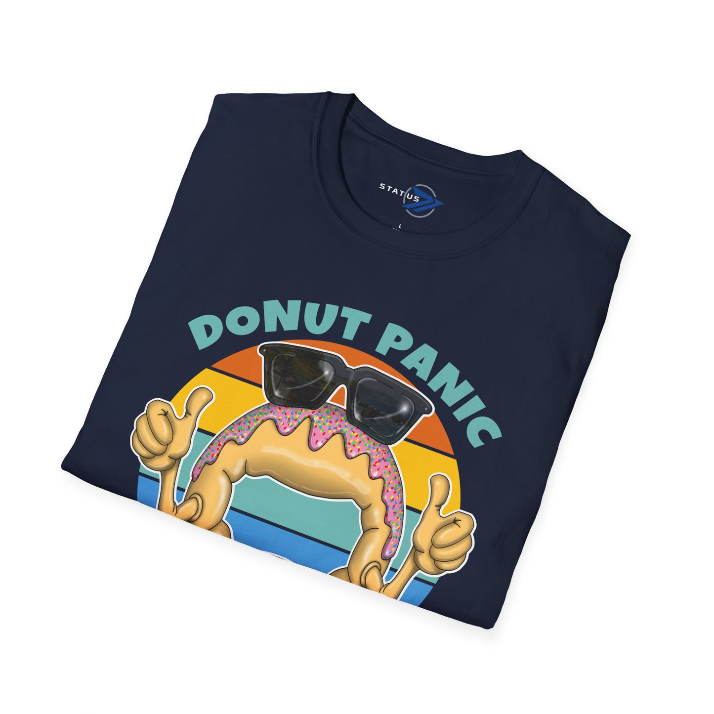 Donut Panic T-Shirt — "Just Go With The Dough" Funny Bakery Graphic Tee