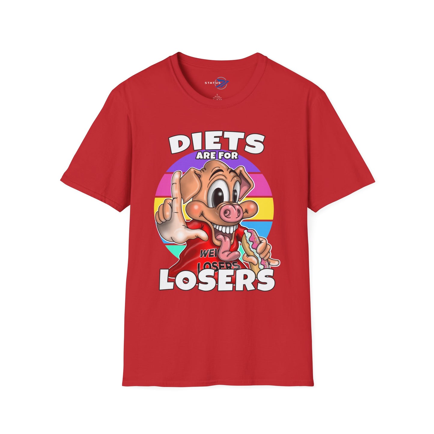 Diets Are For Losers Pig Graphic T-Shirt