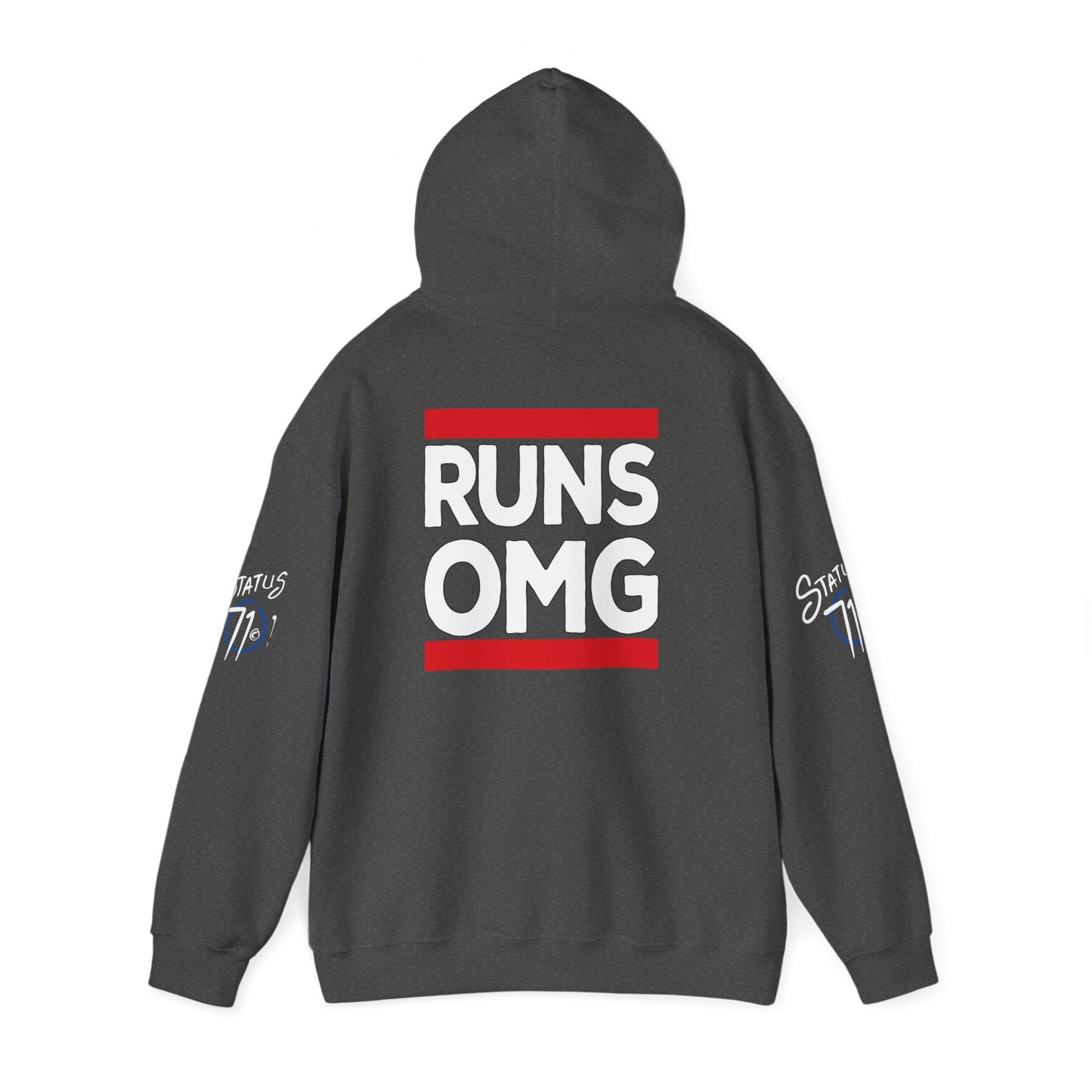 Runs OMG Hoodie — Graphic Streetwear Pullover with Bold Back Print
