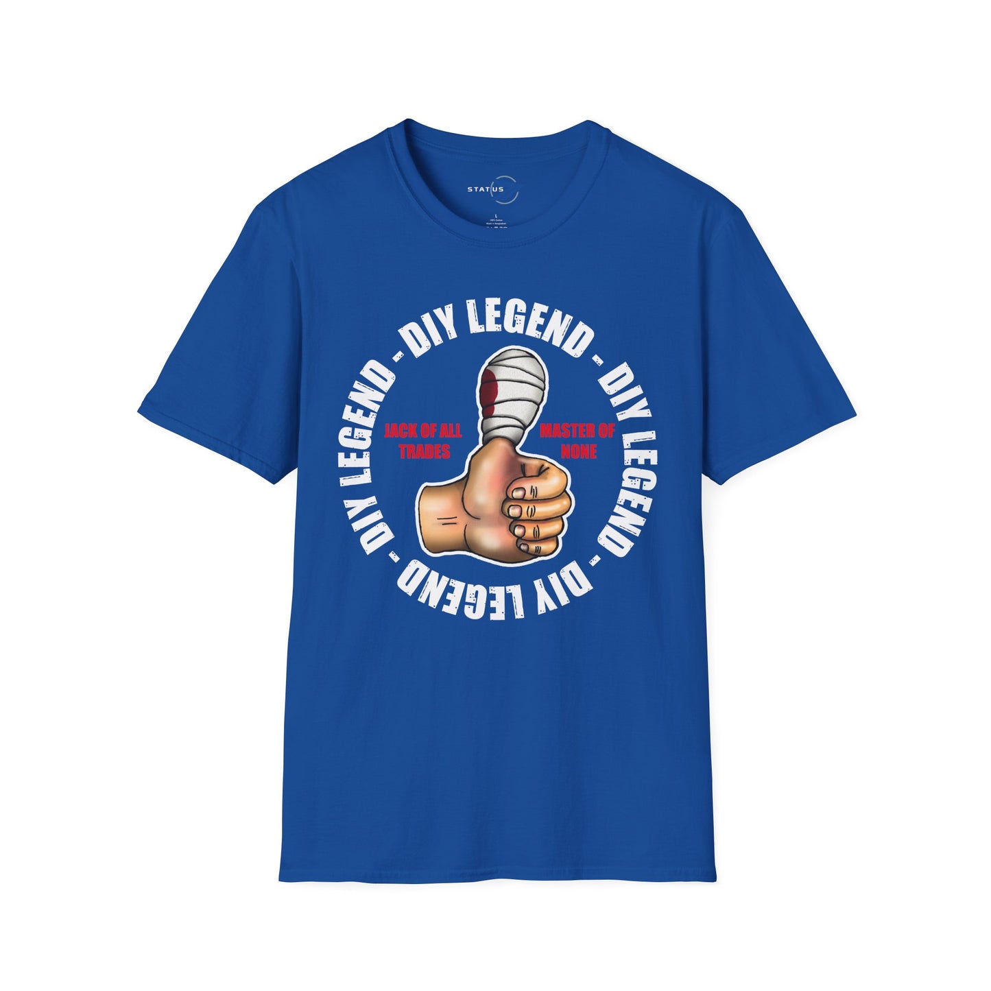 DIY Legend T-Shirt — "Jack of All Trades, Master of None" Thumb-Up Graphic