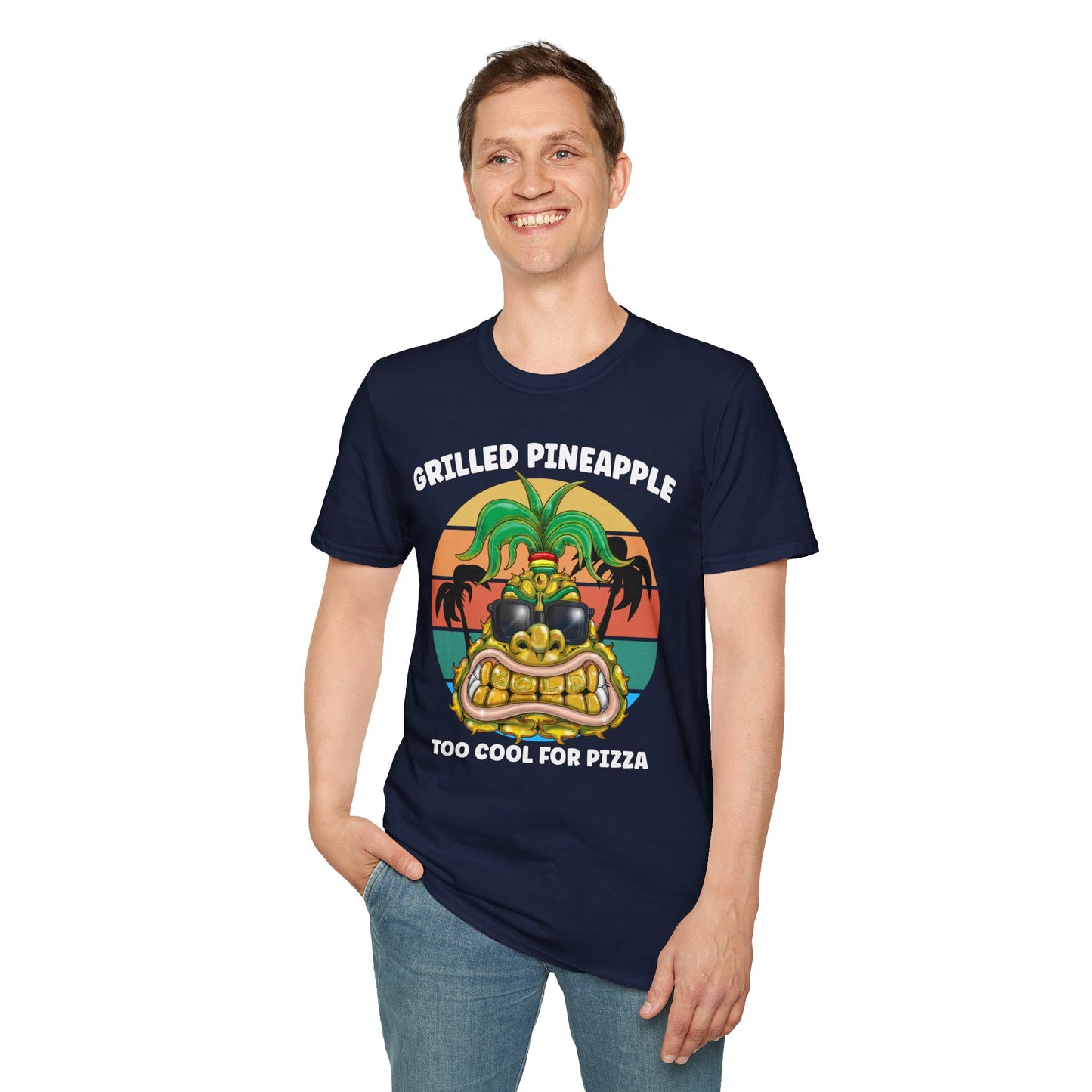 Grilled Pineapple T-Shirt — Retro Tropical Pizza Vibes