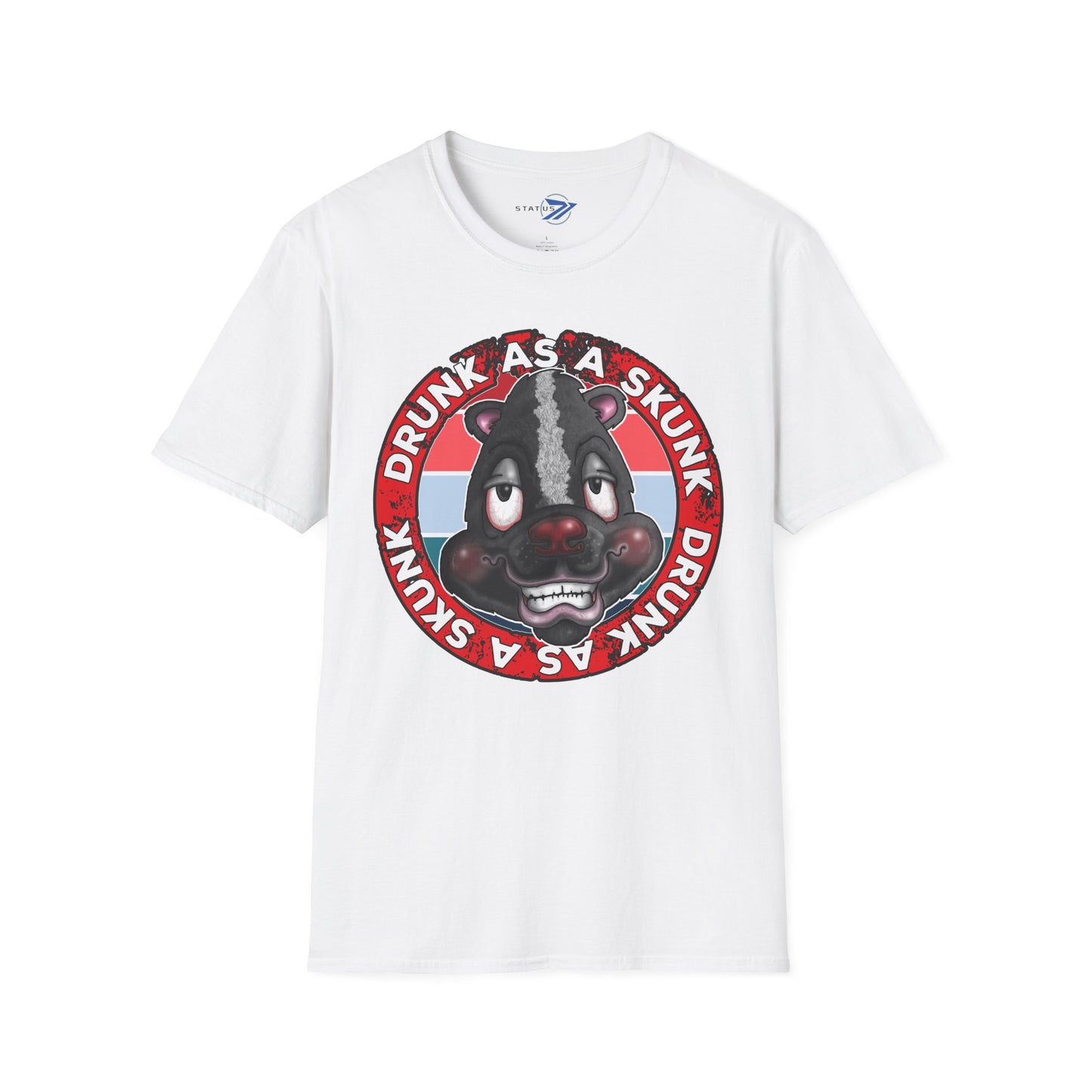 Drunk as a Skunk Graphic T-Shirt — Funny Skunk Cartoon Tee