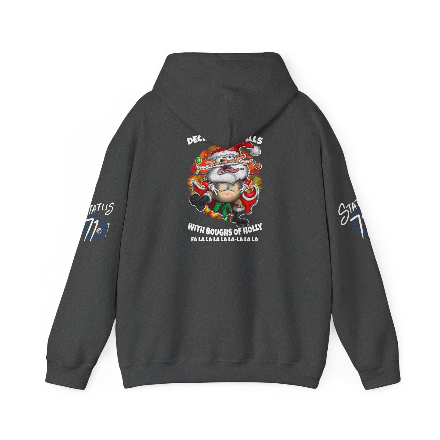 Christmas Crazy Santa Hoodie — “Deck Your Balls” Funny Holiday Pullover