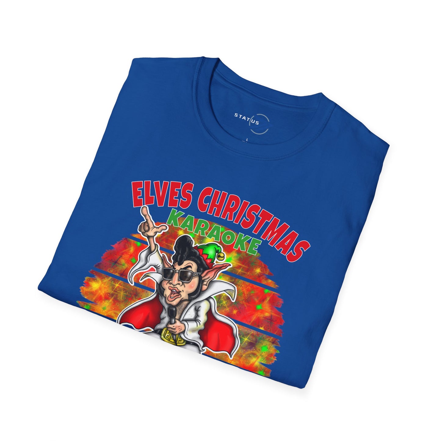 Elfis Christmas T-Shirt — 'Elves Christmas Karaoke' Retro Holiday Tee