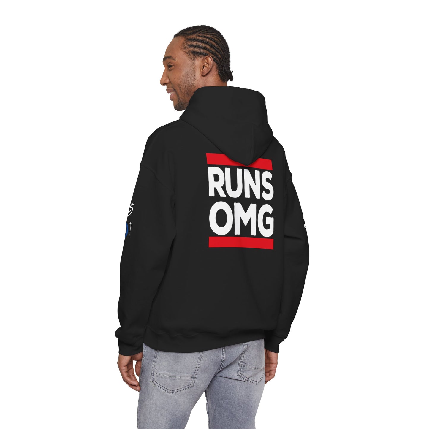 Runs OMG Hoodie — Graphic Streetwear Pullover with Bold Back Print