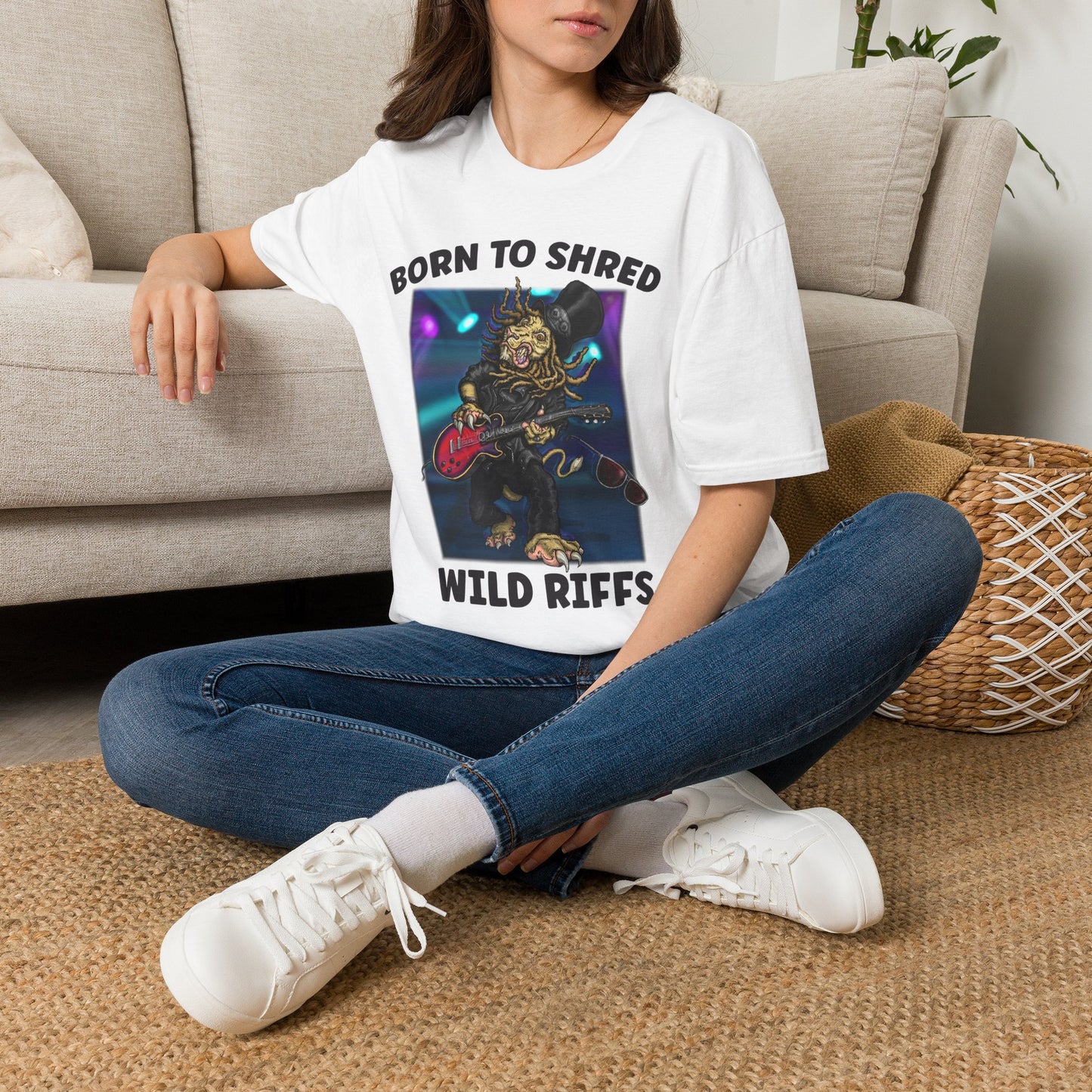 Born to Shred Guitar T-Shirt — Wild Riffs Rock Tee