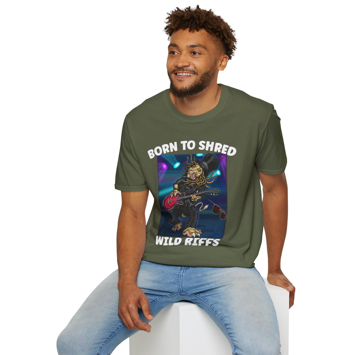 Born to Shred Guitar T-Shirt — Wild Riffs Rock Tee