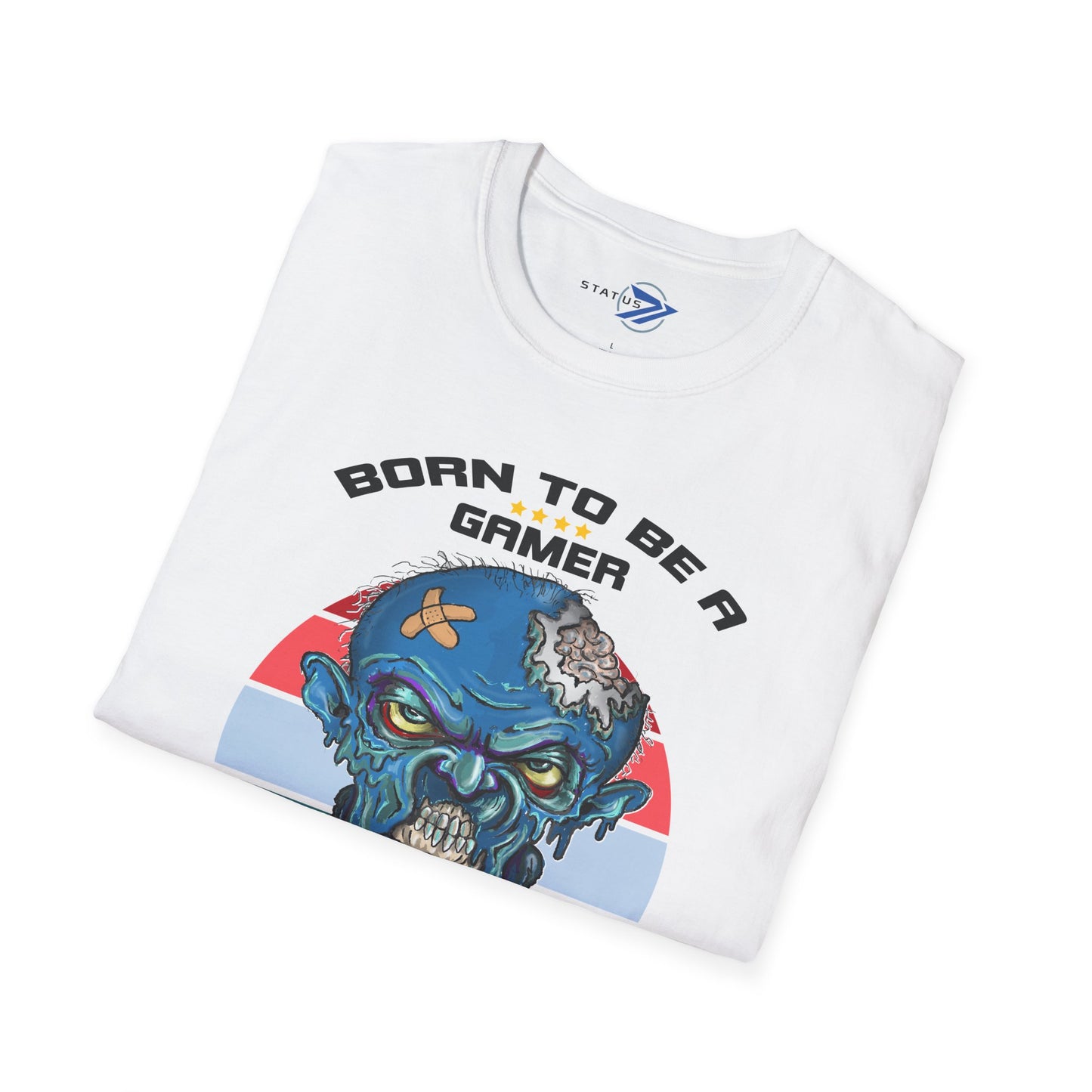 Zombie Gamer T-Shirt — "Born to Be a Gamer" Retro Horror Tee