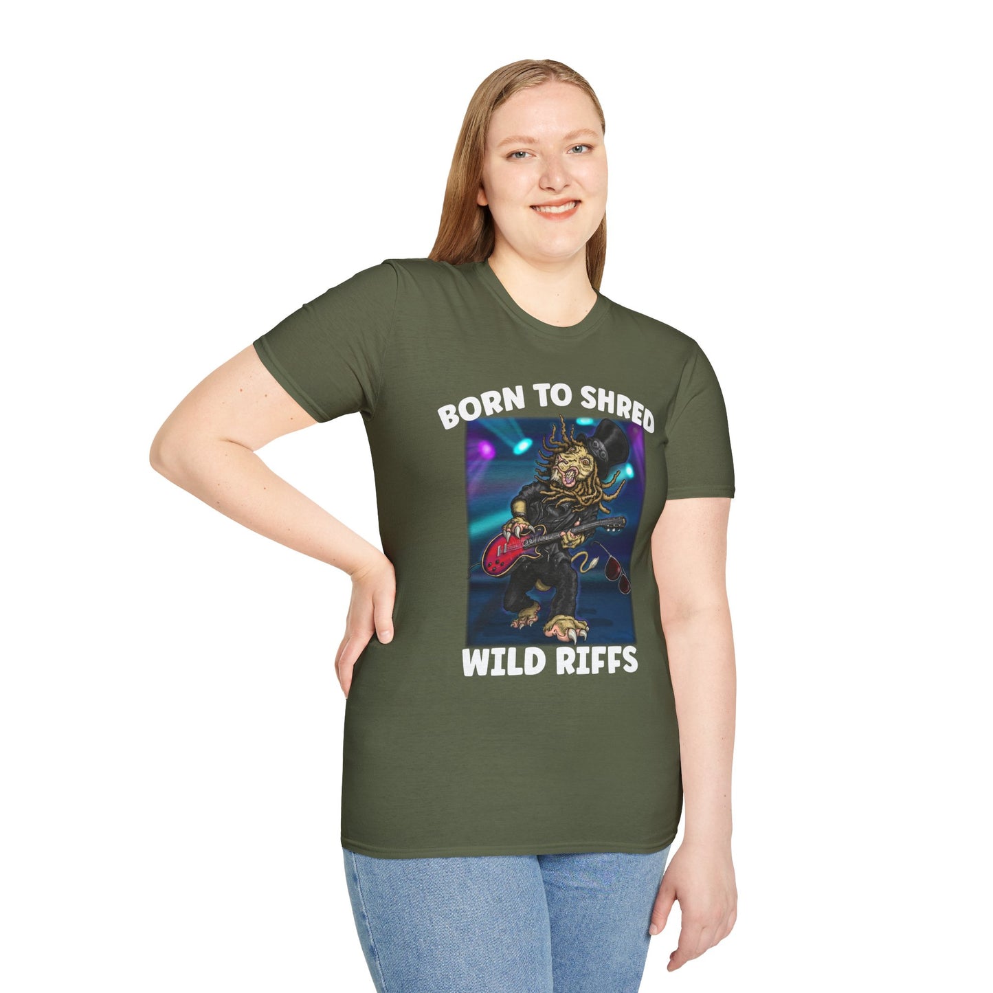 Born to Shred Guitar T-Shirt — Wild Riffs Rock Tee