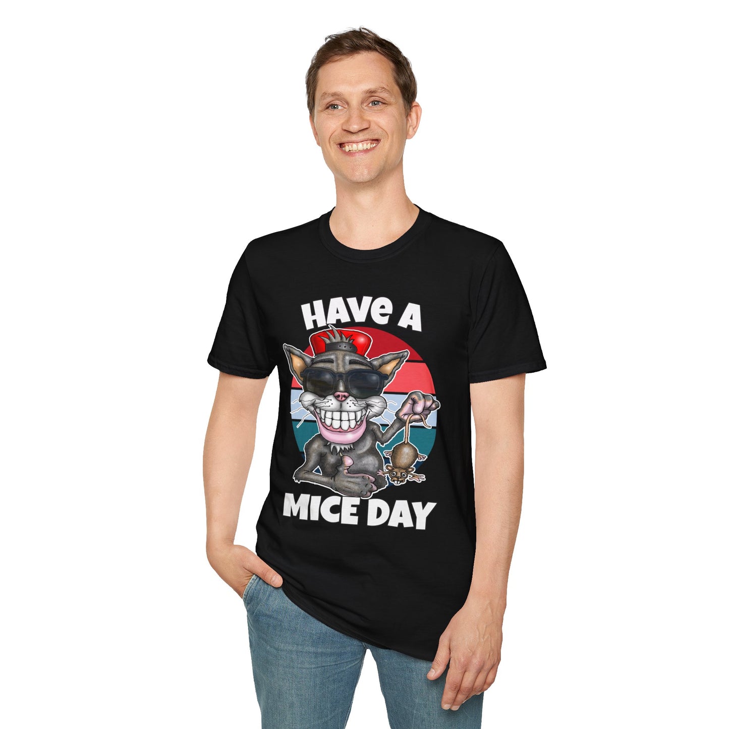 Have a Mice Day Cat Graphic T-Shirt