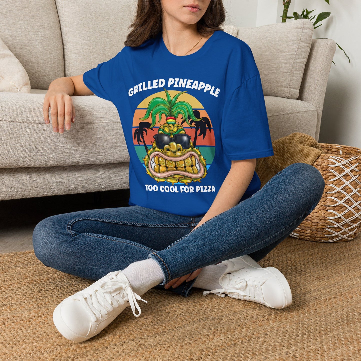 Grilled Pineapple T-Shirt — Retro Tropical Pizza Vibes