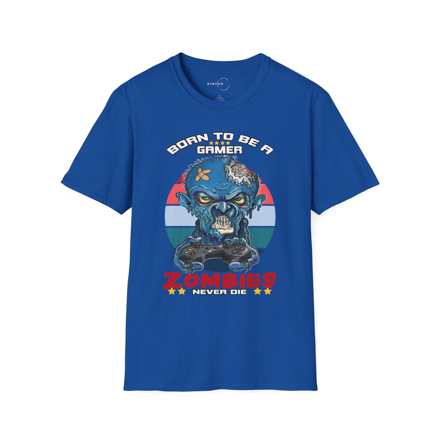 Zombie Gamer T-Shirt — "Born to Be a Gamer" Retro Horror Tee