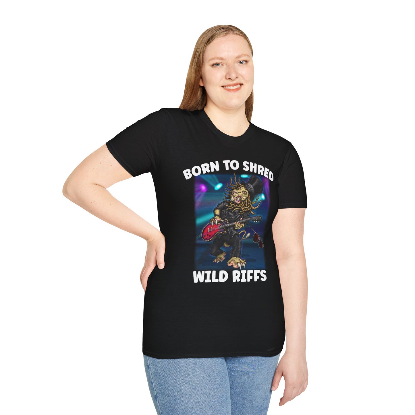 Born to Shred Guitar T-Shirt — Wild Riffs Rock Tee
