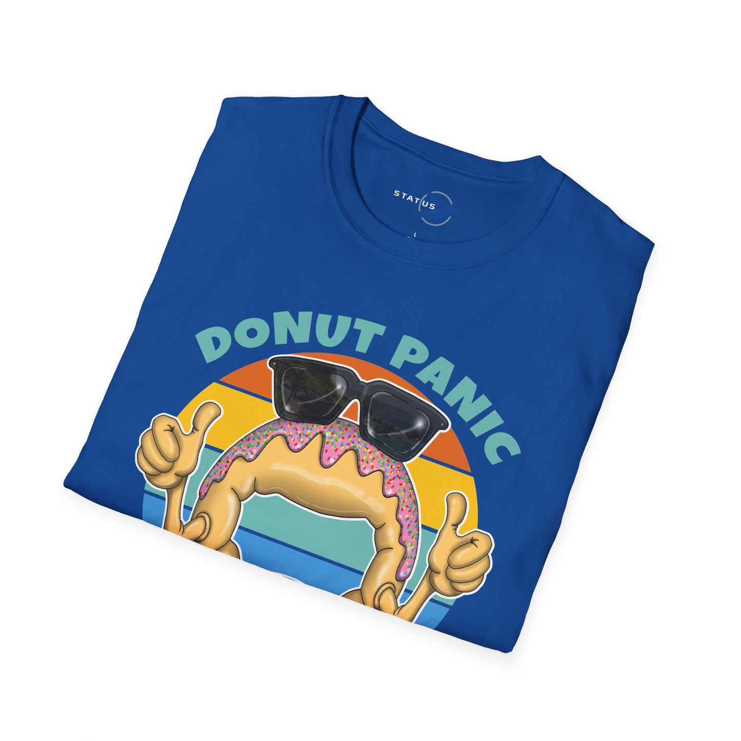 Donut Panic T-Shirt — "Just Go With The Dough" Funny Bakery Graphic Tee
