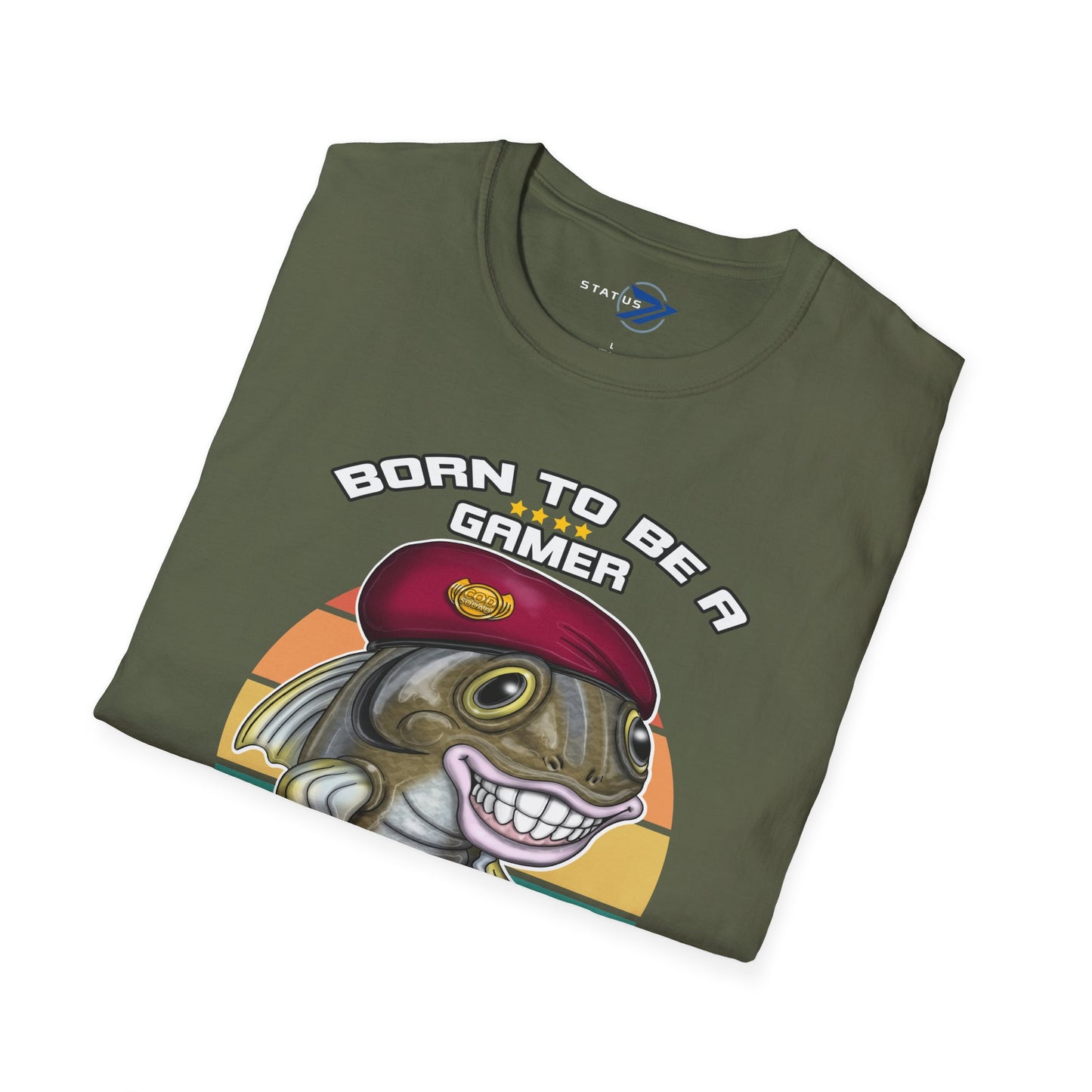 COD Veteran Gamer T-Shirt — "Born to Be a Gamer" Funny Fish Controller Tee