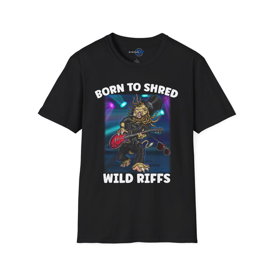 Born to Shred Guitar T-Shirt — Wild Riffs Rock Tee
