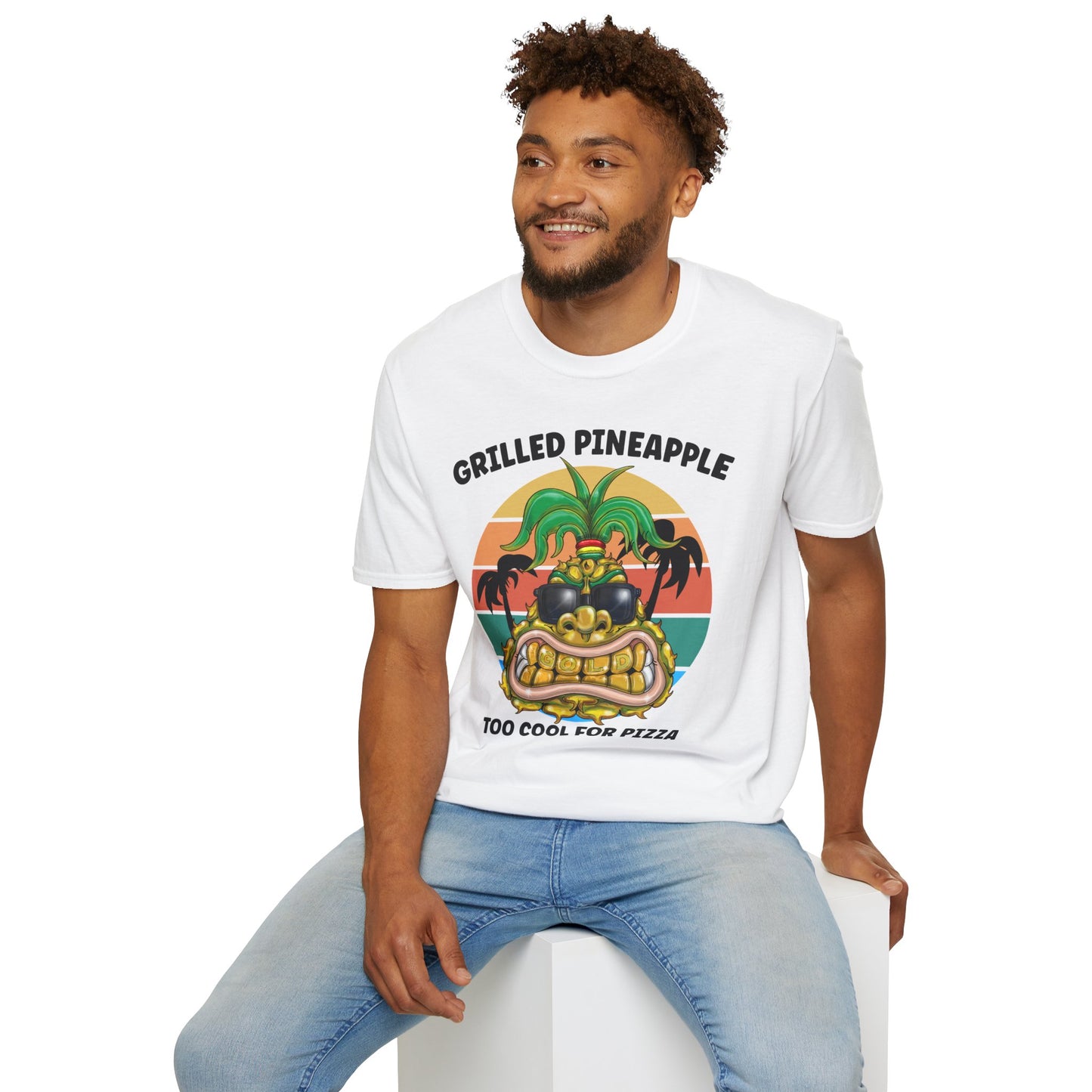 Grilled Pineapple T-Shirt — Retro Tropical Pizza Vibes