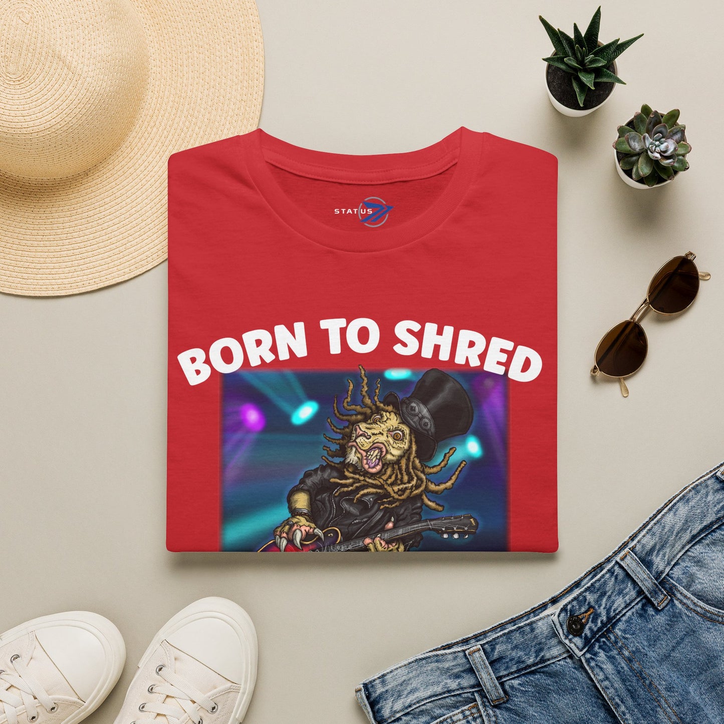 Born to Shred Guitar T-Shirt — Wild Riffs Rock Tee