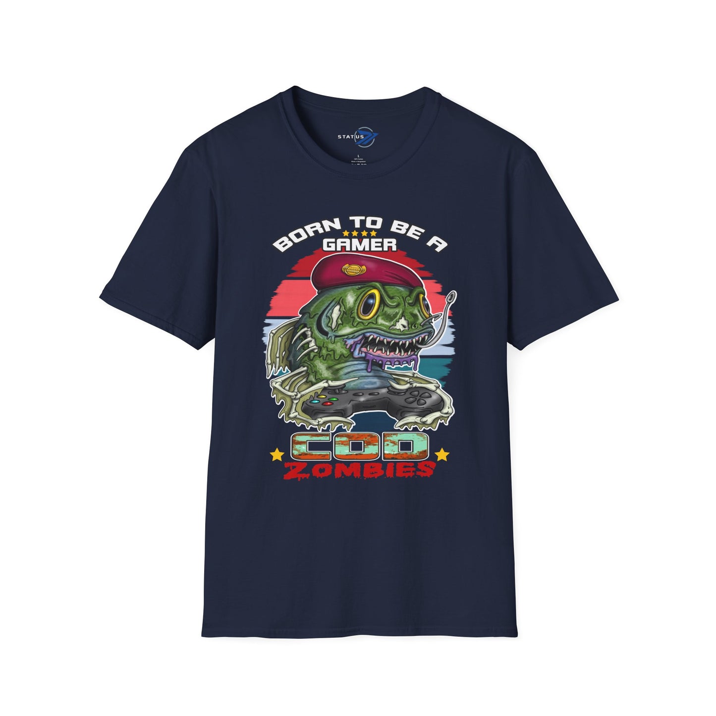 Gamer Zombie T-Shirt — "Born to Be a Gamer" Retro Video Game Tee